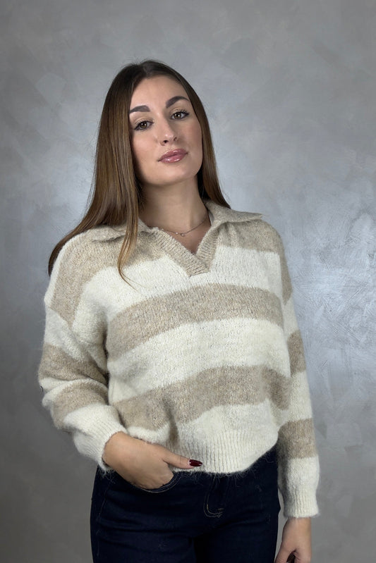 Maglione a righe