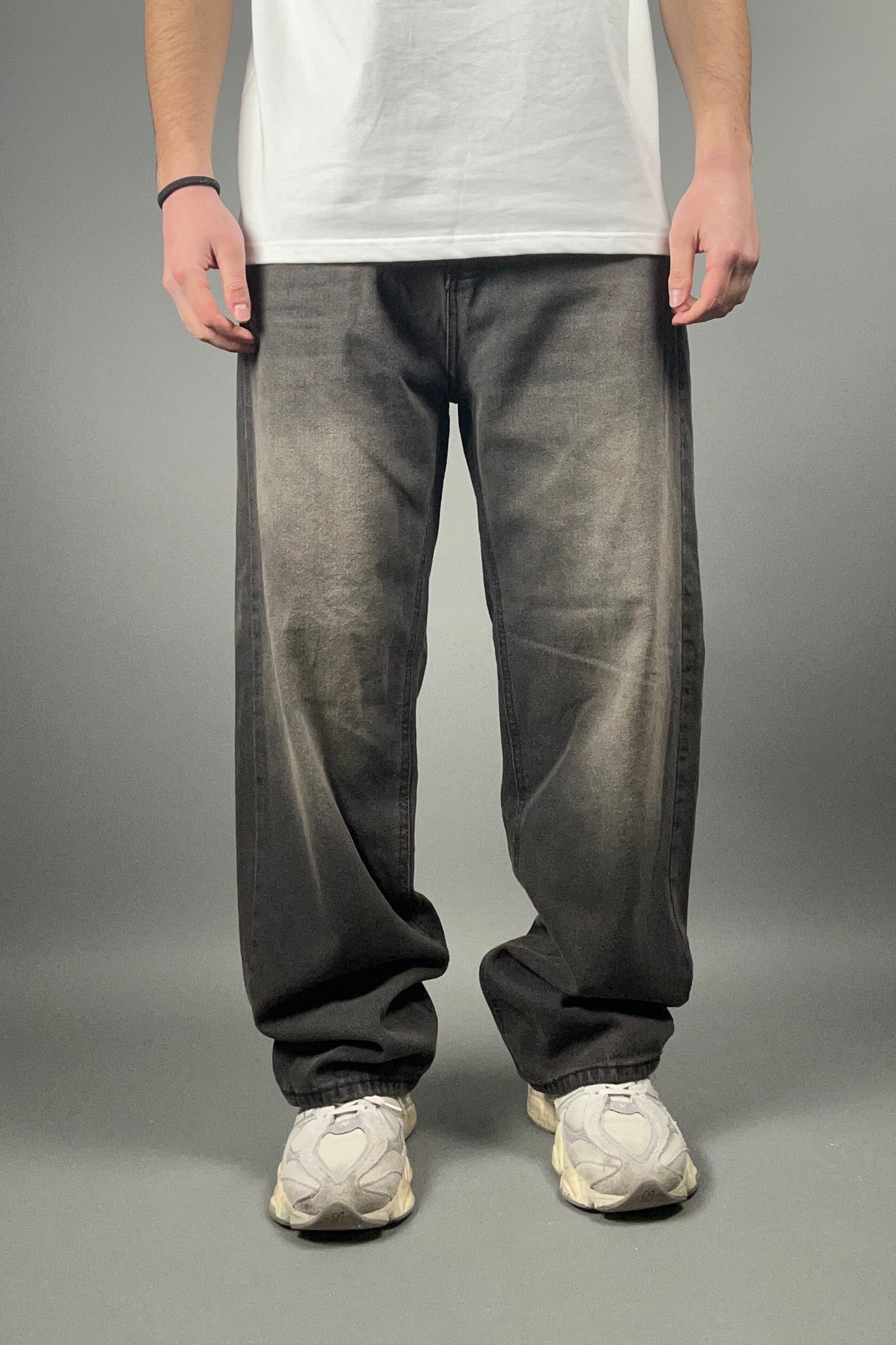Jeans baggy sabbiato