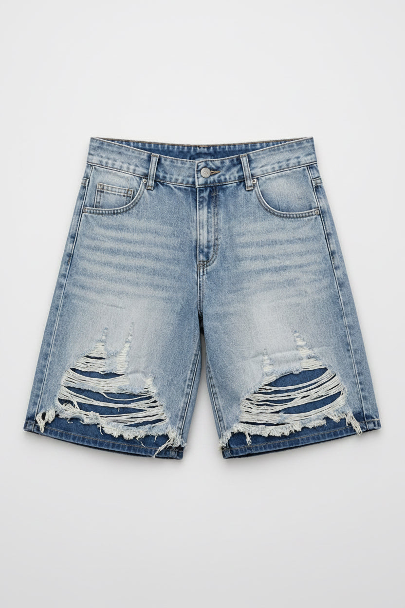 Jeans Corto Destroyed