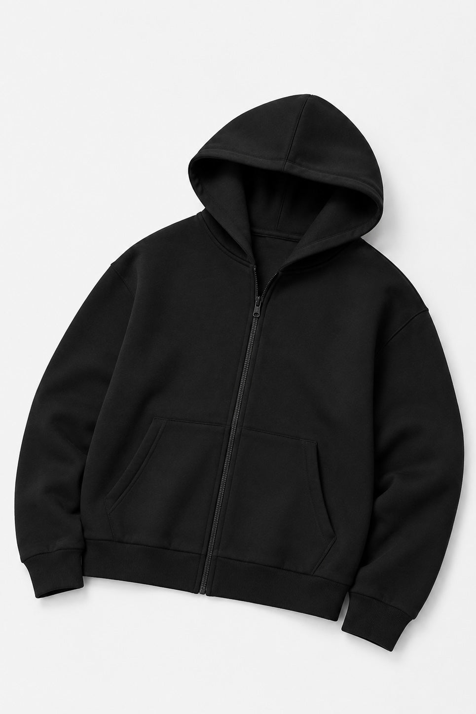 Felpa zip boxy