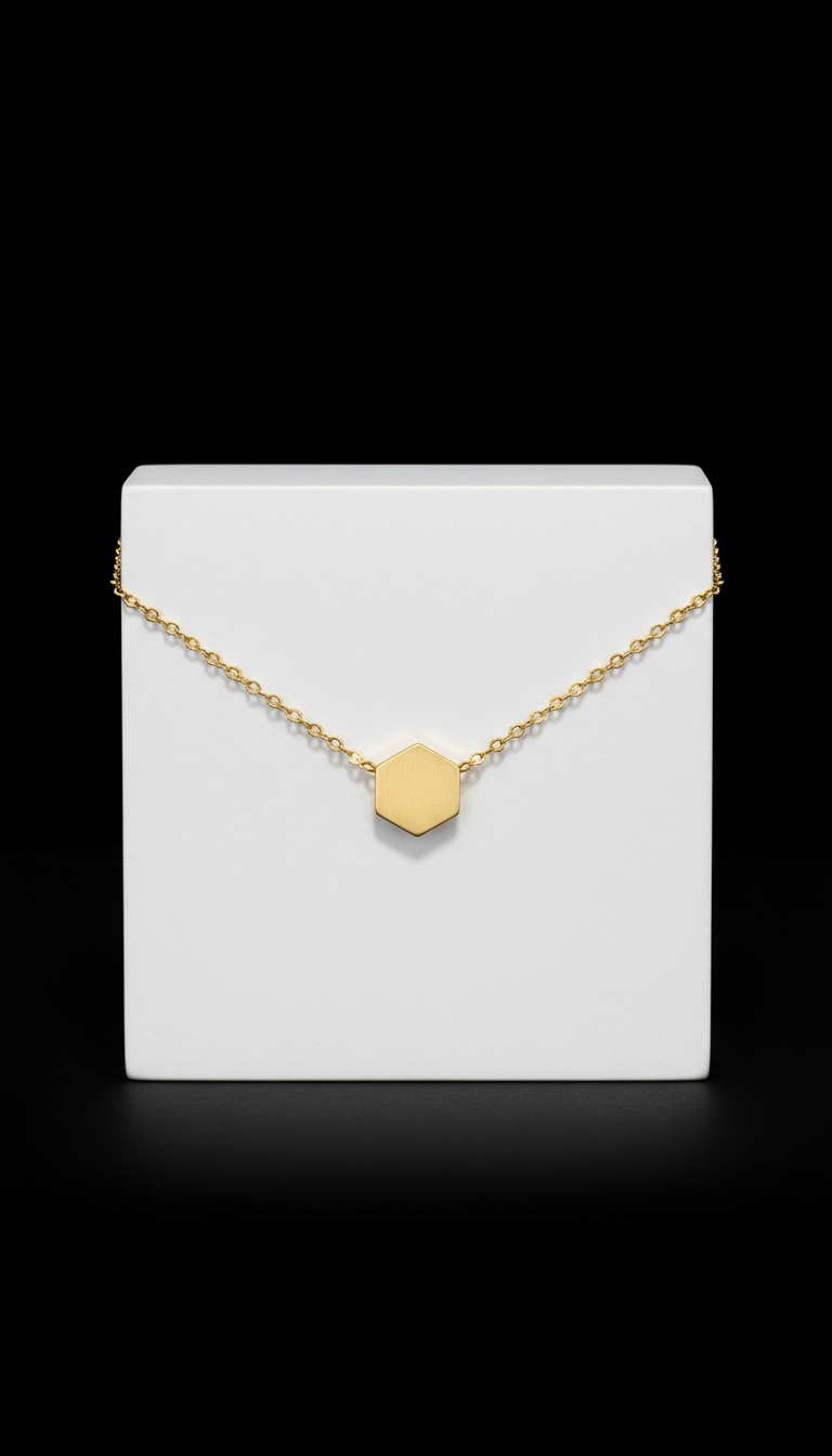 Collana minimal con dettaglio oro